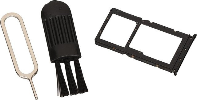 Xiaomi SIM-Kartenfach-Set aus Kunststoff für Redmi Note 7 und Note 7 Pro inklusive Kartenstift und Bürste in Schwarz - Bild 1