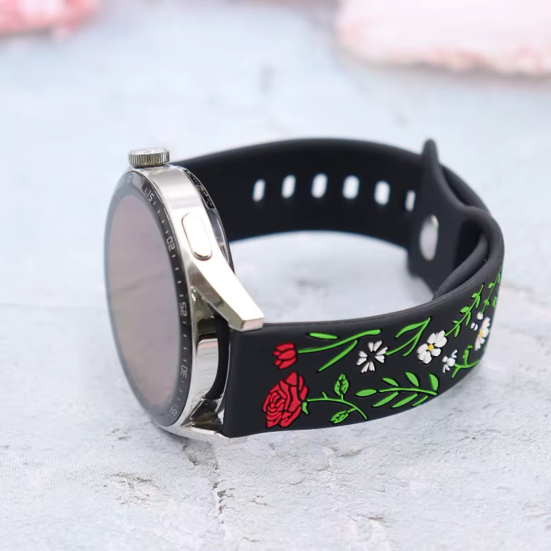 CAOWTAN Uhrenarmband Silikon, Schwarz, Unisex - Bild 2