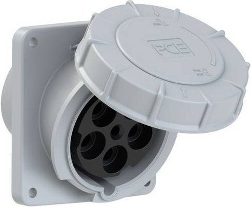 PC Electric Power Twist 445-1 CEE Anbaudose 125A 5polig grau IP67 - Bild 1