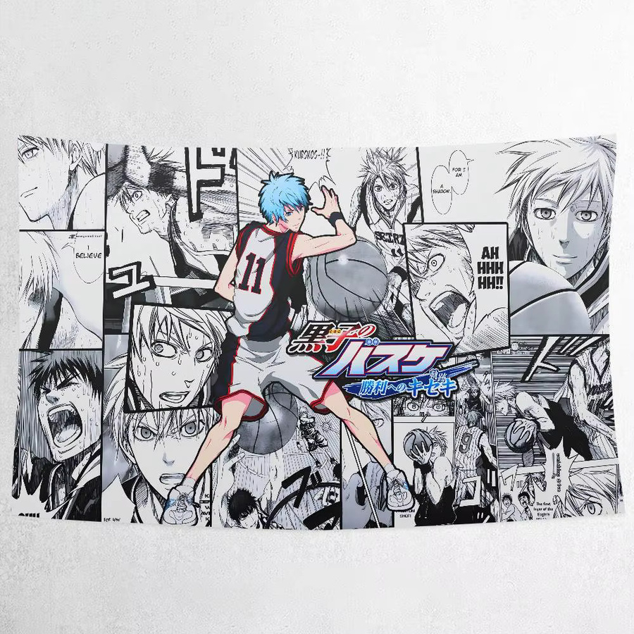 Mesuca Manga Basketball Banner Leinwand als Party-Hintergrund Dekoration, Mehrfarbig - Bild 7