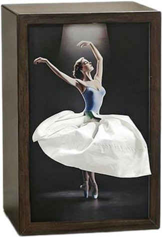 NovaLight Taschentuchbox Ballerina aus Walnussholz in Schwarz - Bild 1