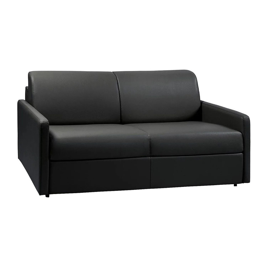 Vente-unique Schlafsofa Calife in Schwarz mit Kunstlederbezug und Schaumstoffpolsterung, Breite: 170 cm - Bild 2