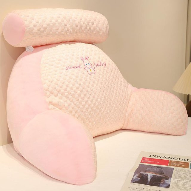 YIRAN Ring 2 Rückenlehnenkissen aus Plüsch in Pink, B/H: 60 x 40 cm - Bild 1