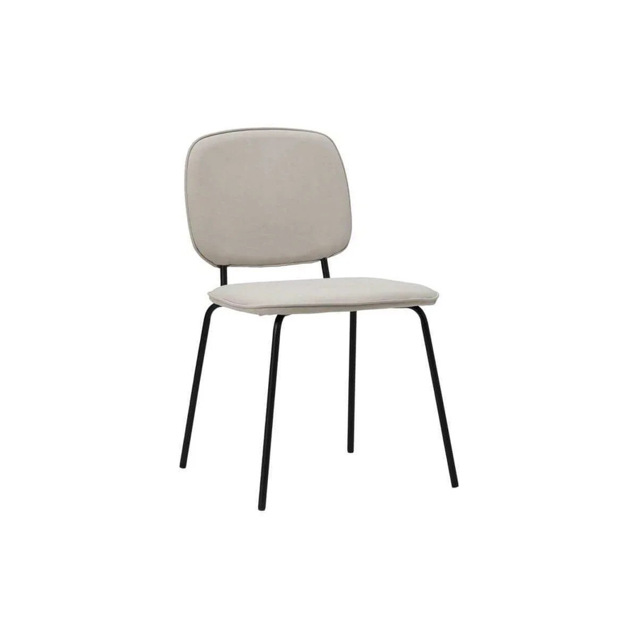 House Doctor Stuhl Coton in Sand mit Panama-Struktur aus Baumwolle und Metall, Höhe: 83 cm - Bild 1