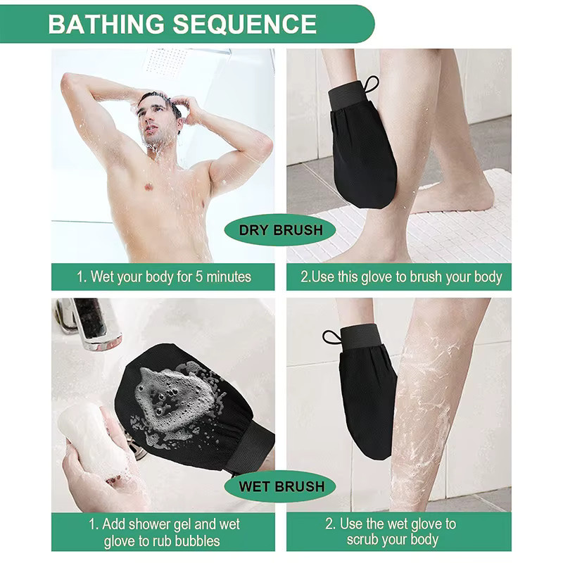HNKMP Peeling-Handschuh für Körper und Gesicht, 2er-Set, Unisex - Bild 6