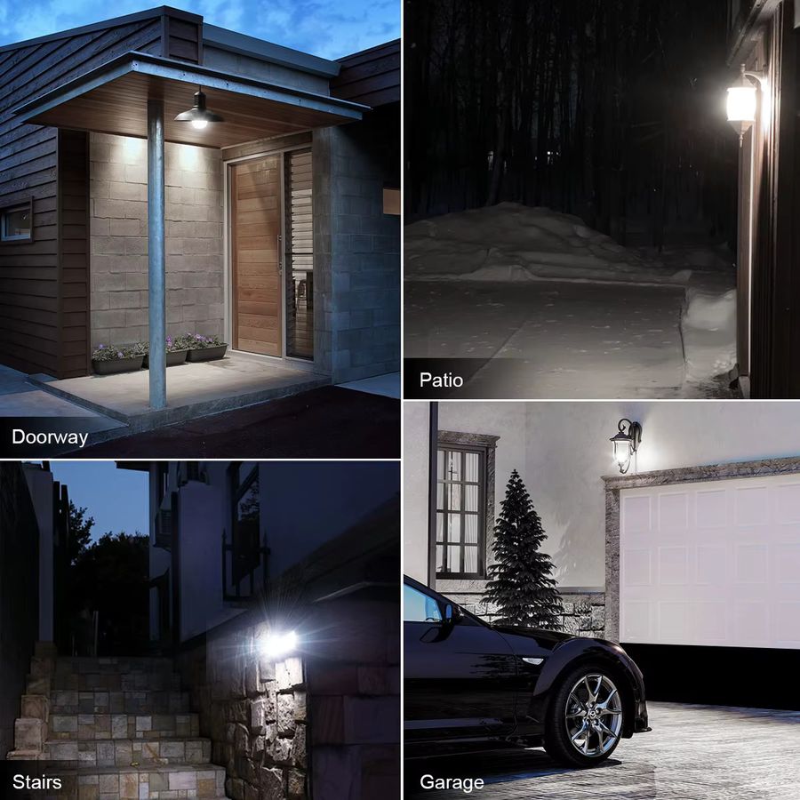 Lcamaw E27 Radar Bewegungsmelder LED-Birne Infrarot Sensor Nachtbeleuchtung Weiß 220V - Bild 4