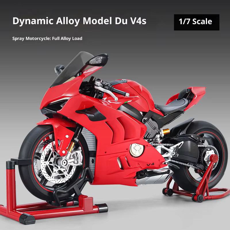 Maisto Ducati V4R Motorradmodell, Legierungsmotorrad-Figur, mit Zündfunktion - Bild 2