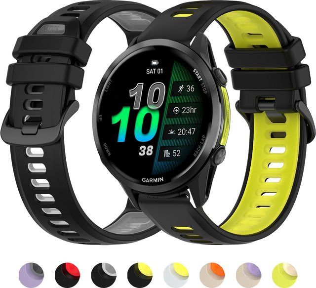 Garmin Uhrenarmband Silikon, Schwarz, Unisex - Bild 1