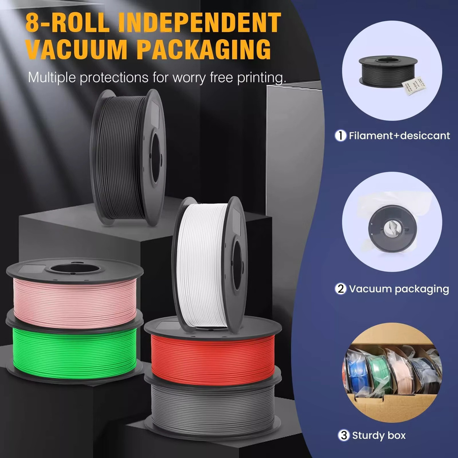 JAYO 3D-Drucker-Filament PLA Matt, 2 Rollen, 1,75 mm, Multicolour, für FDM-3D-Drucker - Bild 3