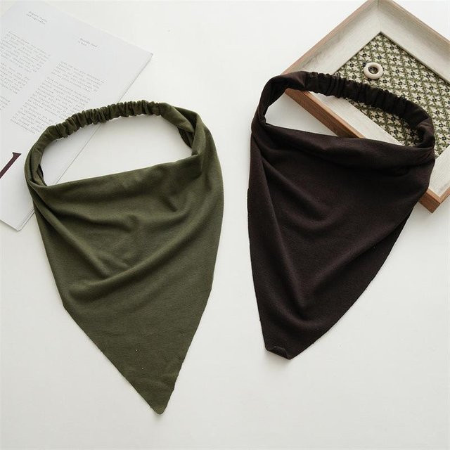 Haartuch Baumwolle, Dreieckige Bandana, Damen, black - Bild 1