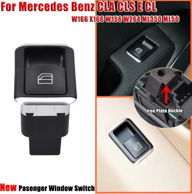 Malcayang Elektrischer Fensterheber Schalter für Mercedes Benz CLA CLS E CL ML350 ML50 in Schwarz (A2049058102 2049058102) - Bild 1