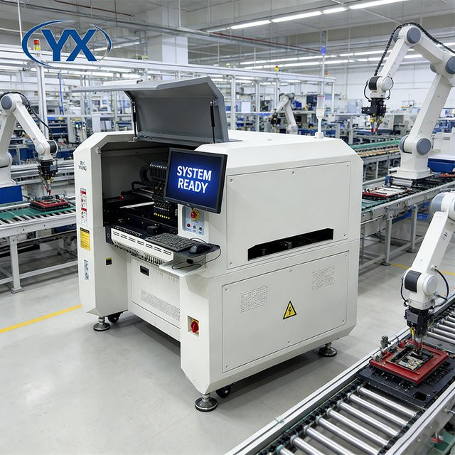 YXING SMT880-F Vollautomatische SMT Bestückungsmaschine mit 8-Kopf für SMD-Chips, PCB und LED in Weiß - Bild 1