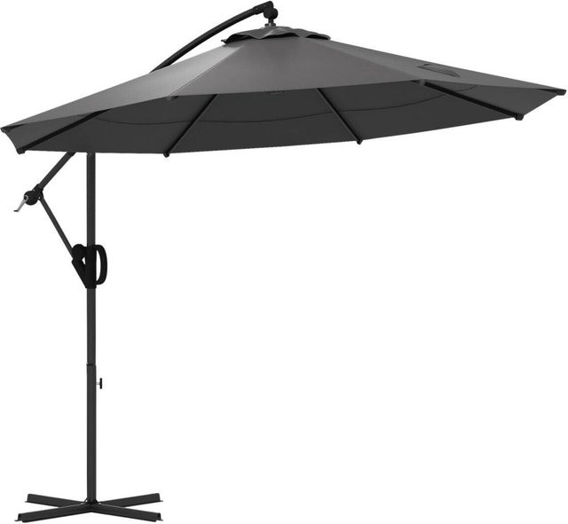 Outsunny Ampelschirm in Grau aus Aluminium und Polyester mit B/H/T: 293 x 260 x 293 cm - Bild 1