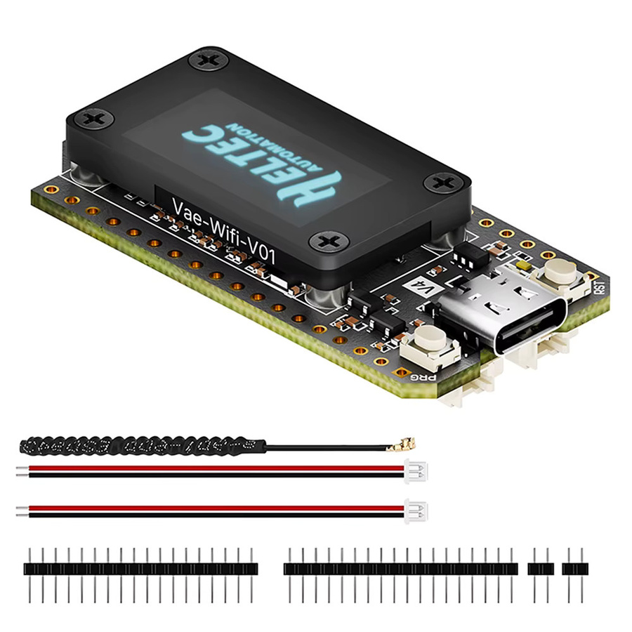 Heltec Meshtastic V4 LoRa Dev-Board mit 0,96 Zoll OLED, Solarbetrieb, GPS, ESP32, WiFi und BLE in Schwarz - Bild 3
