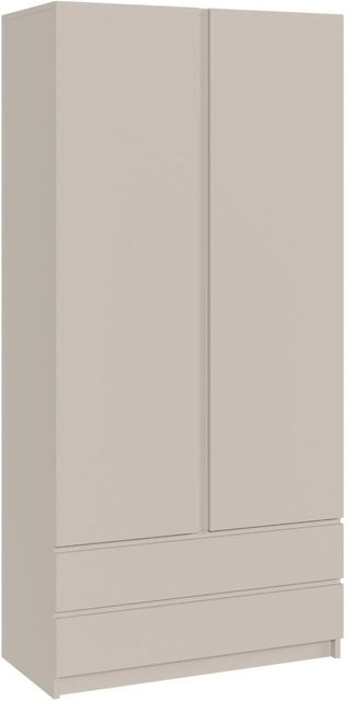 Selsey Kleiderschrank Bemmi mit zwei Schubladen in Kaschmirgrau, B/T/H: 100 x 50 x 210 cm - Bild 1