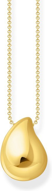 Thomas Sabo Kette mit Anhänger, vergoldet, 925 Silber, Damen, 40-45 cm - Bild 1