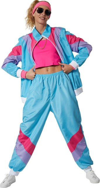 tectake Damenkostüm Retro 80er 90er Jahre Jogginganzug Set - Bild 1