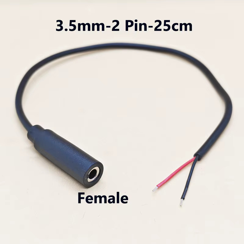 YuXi Audiokabel Schwarz mit 3,5 mm Klinkenstecker auf blankem Draht, TS Mono und Stereo-Stecker für Audiogeräte - Bild 2