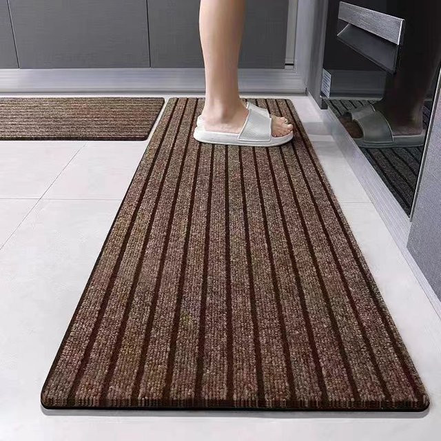 Chocolate Home Küchenteppich gestreift in Kaffeebraun, rutschfest und schmutzabweisend, B/T: 80 x 50 cm - Bild 1