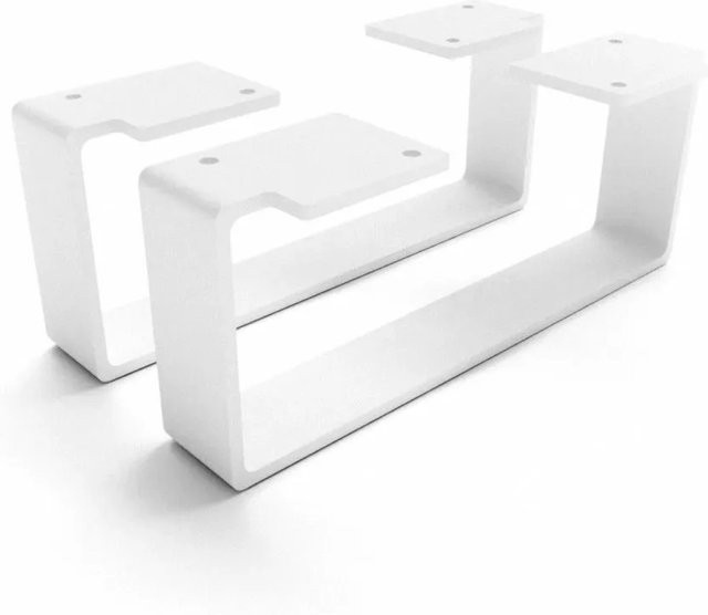 HEVVA Möbelfüße LUXEMBURG 2er Set Weiß, Höhe: 10 cm, Tiefe: 25 cm - Bild 1