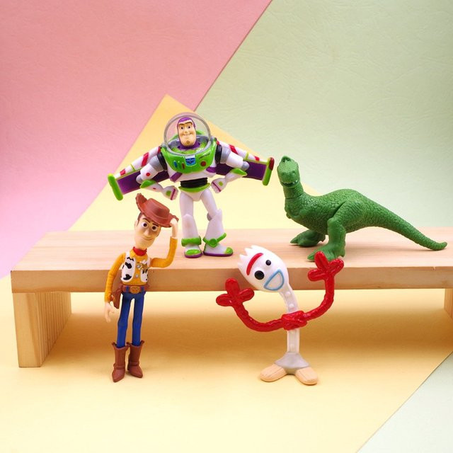 Disney Toy Story 4 Woody Buzz Lighty Forky Rex, Actionfiguren-Sammlung, Mini-Puppen - Bild 1