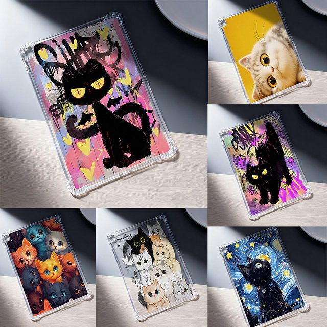 Soft Tablet Schutzhülle mit süßem Katzenmotiv für Apple iPad Pro, iPad Air und iPad Mini in Multicolour - Bild 1