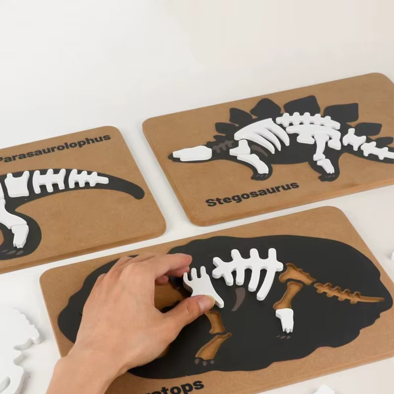 CHENJ Dinosaurier Holz Puzzle, 3D Puzzle, Tiere - Bild 2