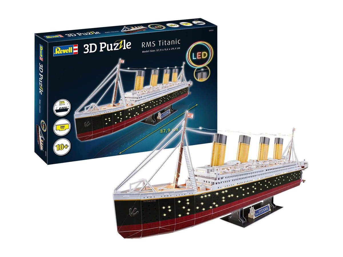 Revell RMS Titanic 3D-Puzzle, LED Edition, 266 Teile, ab 10 Jahren - Bild 3
