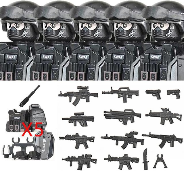Linyi toy Stadtgebiet Polizei Spezialeinheiten Swat Figuren Gebäude, ab 14 Jahren - Bild 1