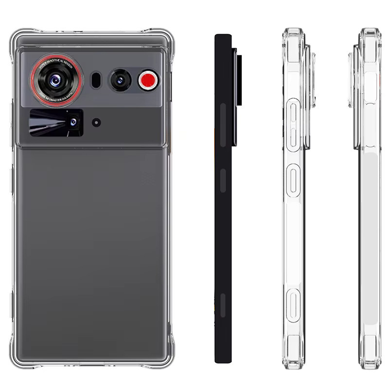 Stoßfeste Silikon TPU Schutzhülle mit Airbag-Funktion für ZTE Nubia Z80 Ultra NX741J in Transparent - Bild 2