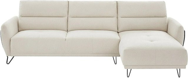 Durima Ecksofa in Beige mit Stoffbezug und Metallrahmen, Breite: 290 cm - Bild 1