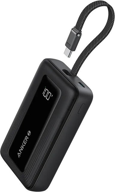 Anker Zolo Externer Akku mit 10000mAh, 30W, QC + PD, 1 x USB-A und 2 x USB-C, Schwarz - Bild 1