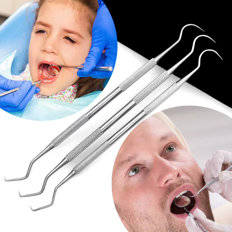 BAIRIS Dental Edelstahl Zahnstein Schaber, Doppelende, 1 Stück - Bild 3