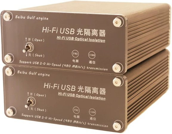 CMAOS Hi-Fi USB Optischer Isolator USB 2.0 Hochgeschwindigkeits 480M Audio-Rauschfilter mit Sender und Empfänger und USB-C Anschluss - Bild 1