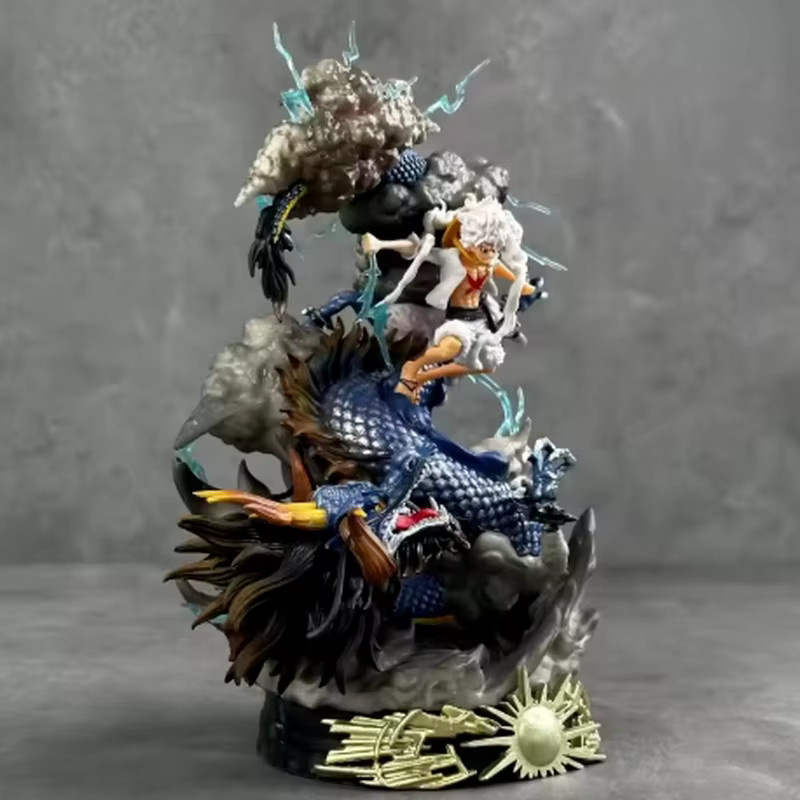 One Piece Nica Ruffy vs Kaidou Anime Figur von Bandai, handgefertigte PVC Statue in Multicolor für die Tischdekoration - Bild 5
