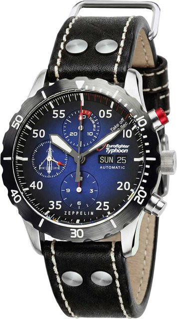 Zeppelin Automatik Chronograph, Edelstahl, Leder, 43 mm, Herren - Bild 1