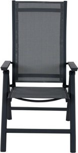 Siena Garden Klappsessel TAURO aus Aluminium mit Armlehnen und Ranotex Gewebe in Anthrazit/Grau, B/H/T: 60 x 110 x 77 cm - Bild 3