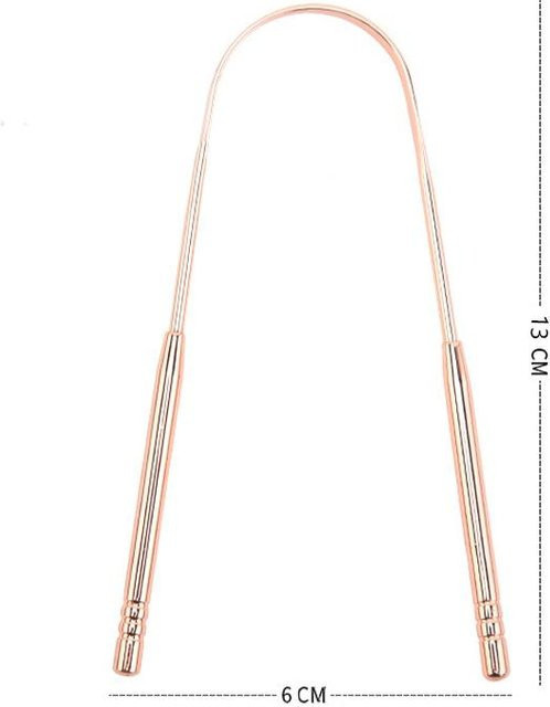 Zungenschaber Reiniger aus Edelstahl, Rose Gold, Unisex - Bild 1