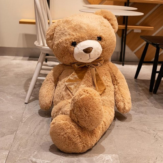 Binchi Fitness Bären-Stoffpuppe, Kuscheltier, braun, 90cm, ab 14 Jahren - Bild 1