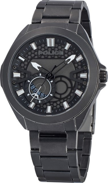 Police Herrenuhr Ranger II, Quarz, Edelstahl, 48 mm, Schwarz, 5 ATM - Bild 1