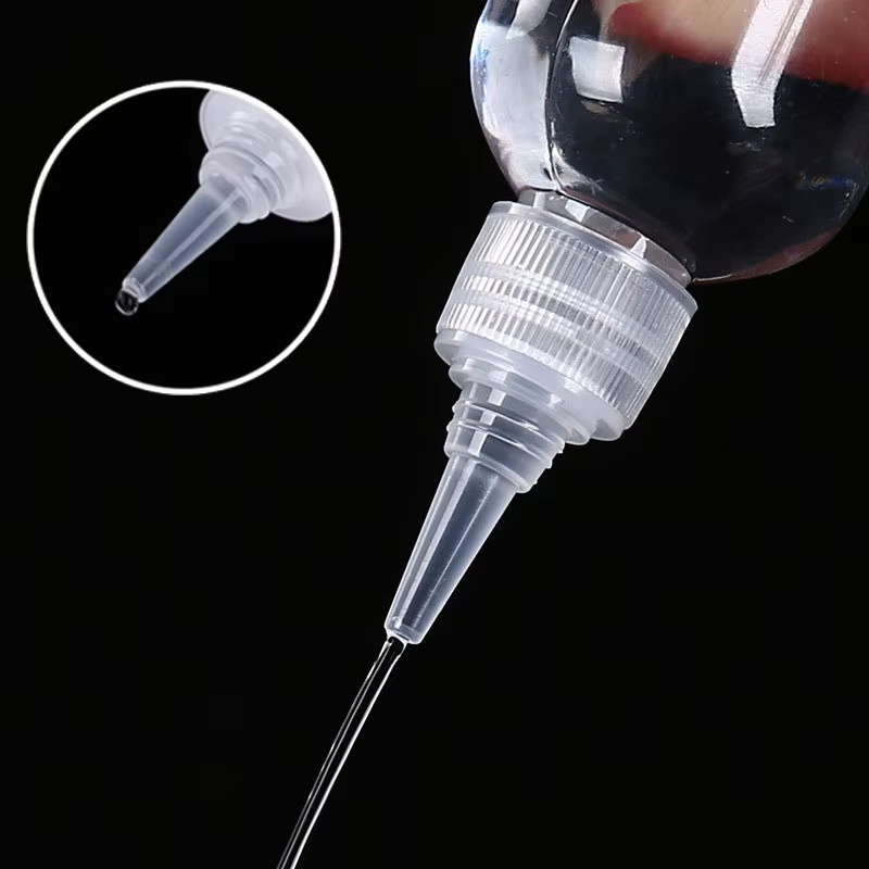 Nachfüllbare Kunststoff-Quetschflasche mit Schraubverschluss für Flüssigkeiten, Tinte oder Öl, transparent, 10 ml bis 100 ml - Bild 2