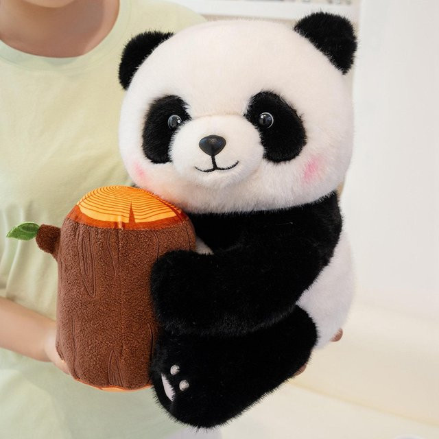 Yiran toy Panda Plüschtier, Cartoon Tier Stofftier, 25cm - Bild 1