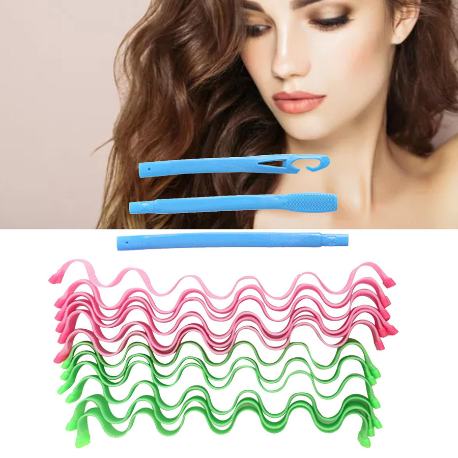 Spiral Locken Styling Set DIY Kunststoff Haar Spiral Locken Styling Wickler, 12 Stück - Bild 2