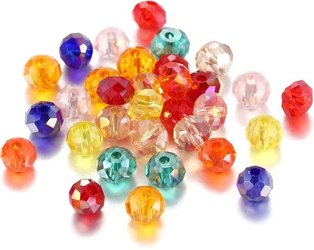 ZHUBI Kristallperlen, tschechische Rondelle, AB-Farbe, facettiert, 4 6 8 mm - Bild 1