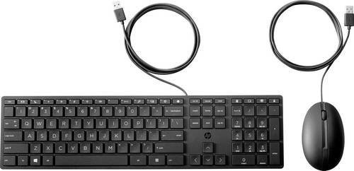 HP 320MK Tastatur und Maus Set, kabelgebunden, Schwarz, QWERTZ Layout - Bild 1