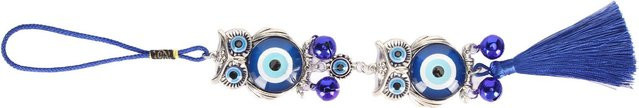 GoolRC Eulen-Ornament Blaues Auge als Glücksbringer und Amulett als hängende Dekoration für Auto oder Büro - Bild 1