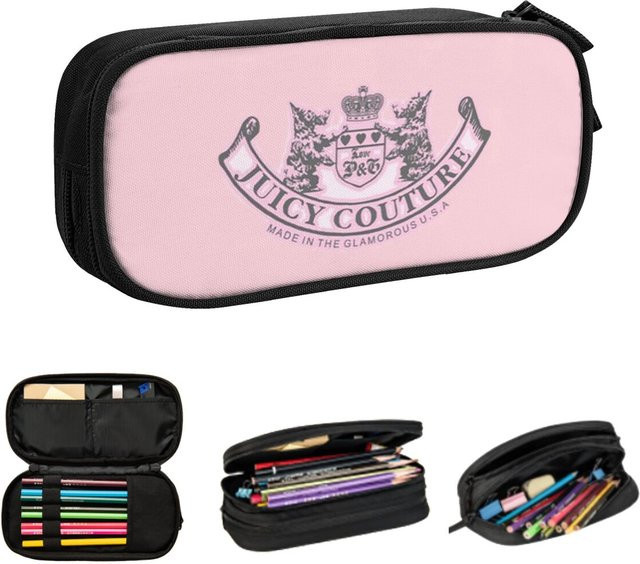 Juicy Couture Federmäppchen für Schüler in Pink mit großem Fassungsvermögen - Bild 1
