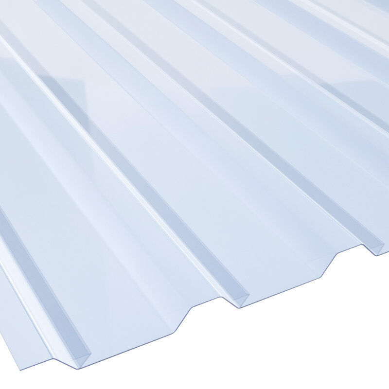 BioLine Lichtplatte PVC Spundwand 35/207 glasklar-bläulich Breite: 107,5 cm, Stärke: 1,5 mm - Bild 1