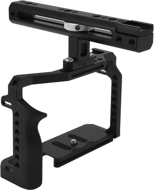 Igeteck Kamerakäfig mit Griff für R5 in Schwarz, rutschfestes Kamera-Videokäfig-Rig zur DIY-Installation - Bild 1