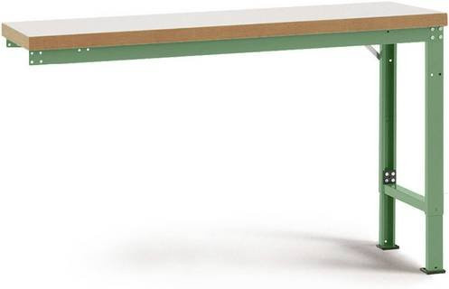 Manuflex Anbauwerkbank Profi Spezial mit Kunststoff-Tischplatte, Resedagrün, B: 175 cm, T: 70 cm, H: 104 cm - Bild 1